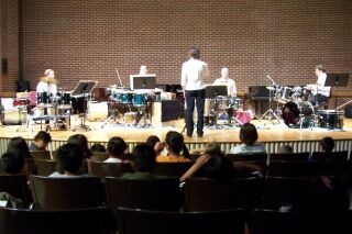 BPG gets ready to play John Cage's Third Construction